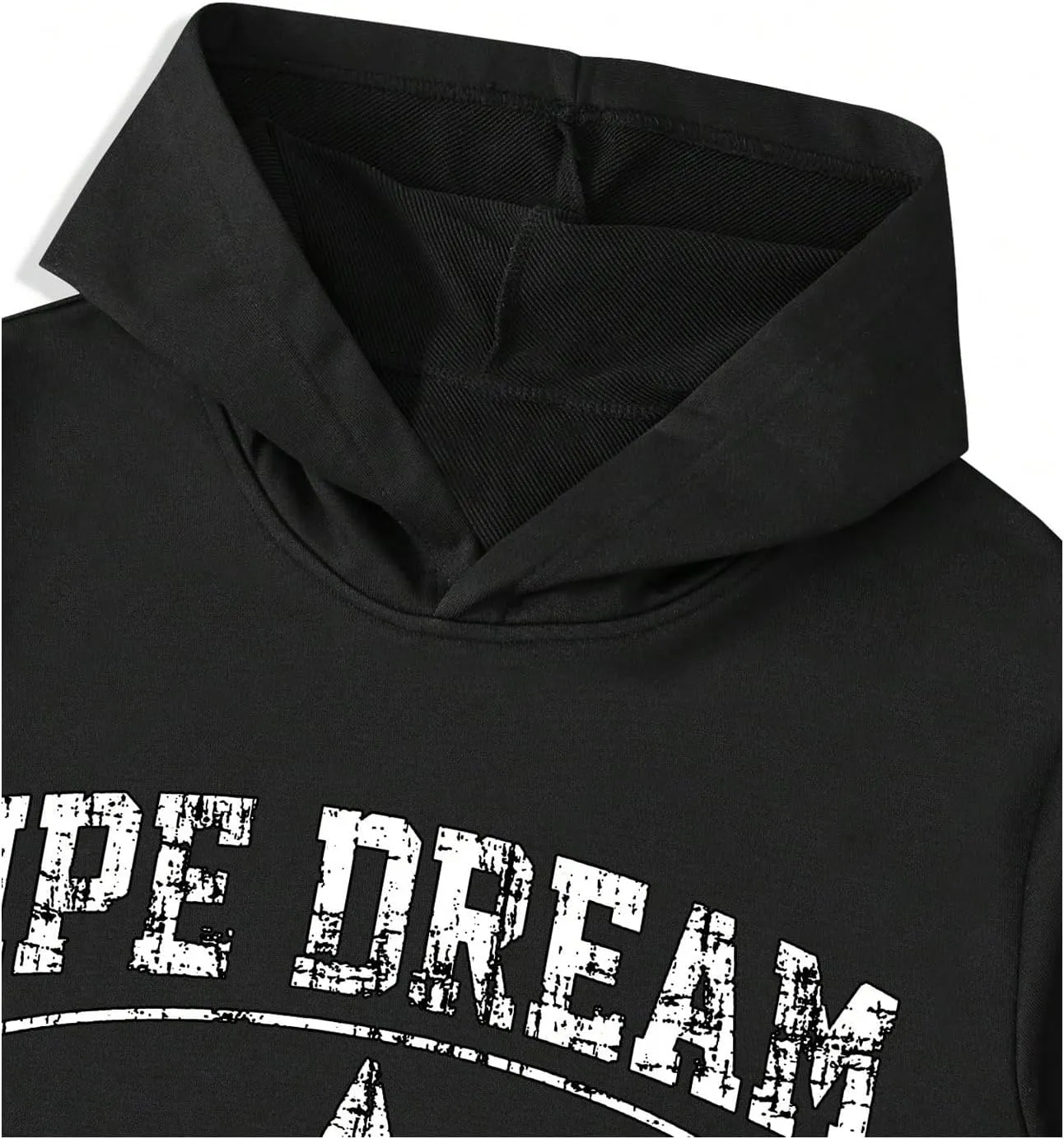 Men's 2 Piece Sweatsuit Long Sleeve Graphic Hoodies and Designer Stacked Sweatpants Jogging Suit