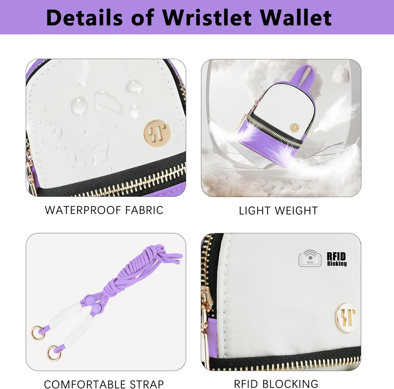 Mini Backpack Keychain Lanyard Pouch Small Change Coin Purse Cute Zipper Wallet With 3 RFID Card Slots For Women/Men Airpods Cosmetics