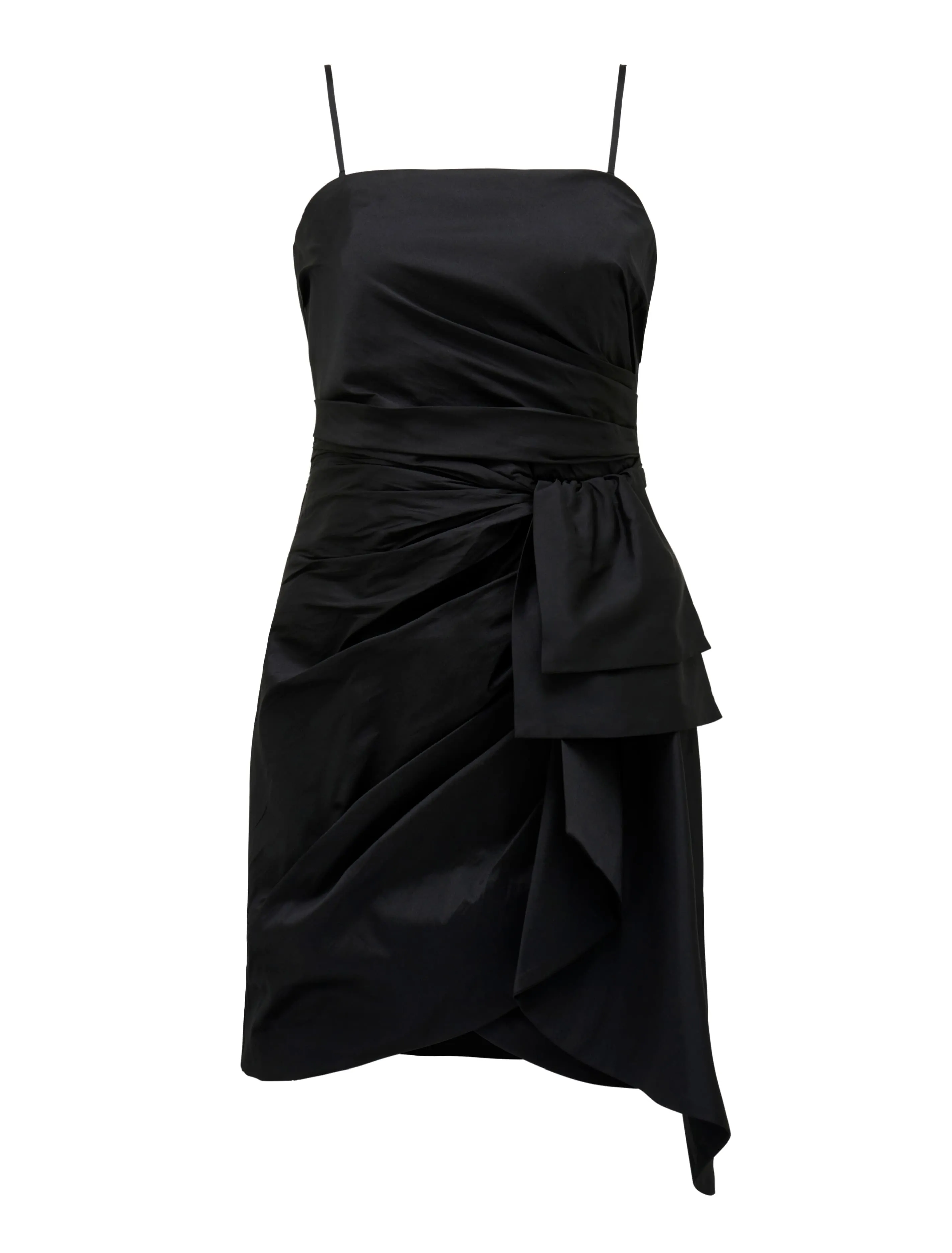 Mira Taffeta Ruched Mini Dress