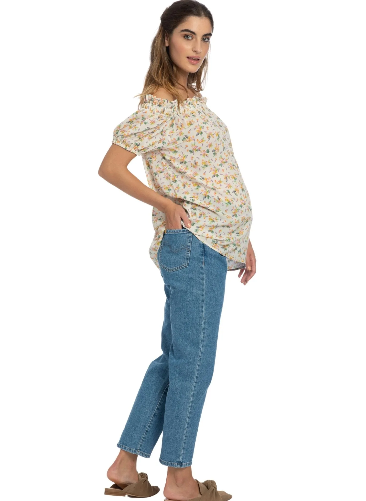 Mum Fit Maternity Jeans - Light Wash