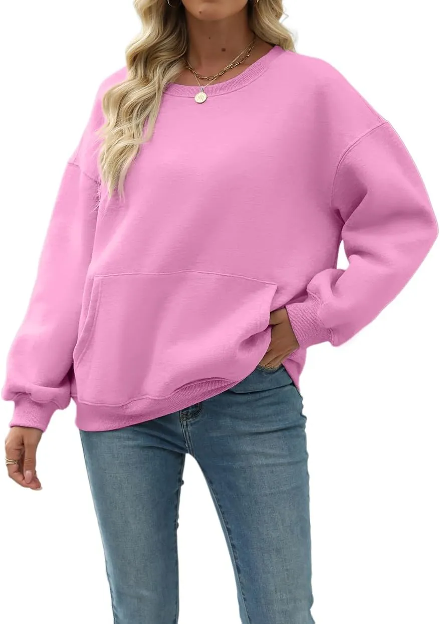 Nfison Womens Oversized Hoodies Sweatshirts Long Sleeve Casual Sweater Pullover Fall Outfits with Pocket