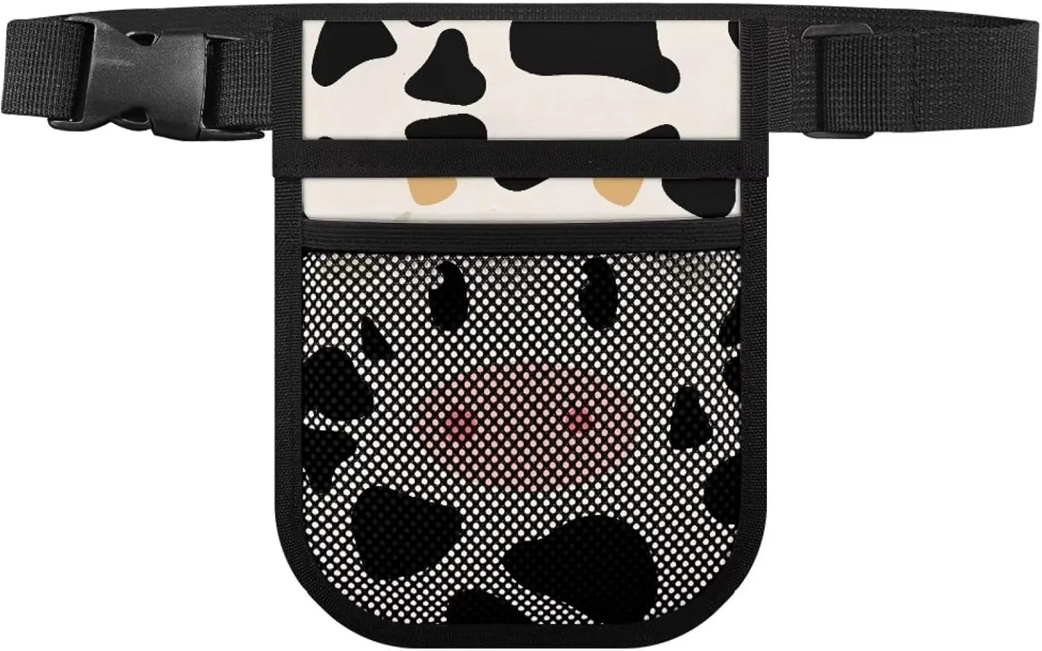 Nurse Fanny Pack, Nursing Belt Organizer with Adjustable Waist Strap with Tape Holder and Multiple Compartments,Cartoon Cow