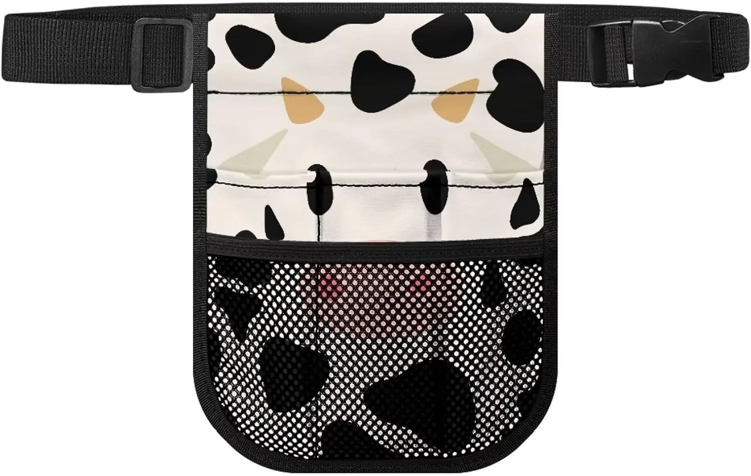 Nurse Fanny Pack, Nursing Belt Organizer with Adjustable Waist Strap with Tape Holder and Multiple Compartments,Cartoon Cow