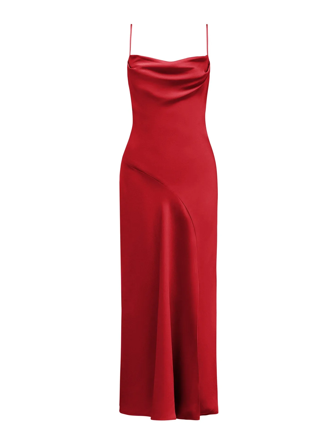 Opal Petite Bias Cowl Satin Midi Dress