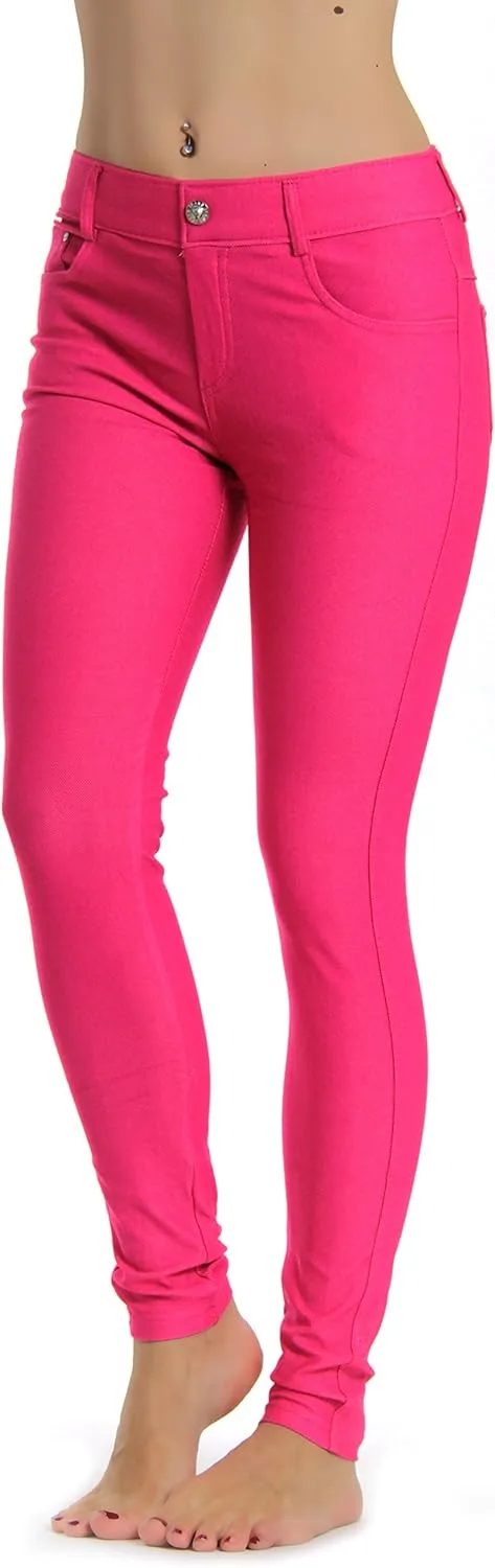 Prolific Health Women's Jean Look Jeggings Tights Slimming Many Colors Spandex Leggings Pants Capri S-XXXL