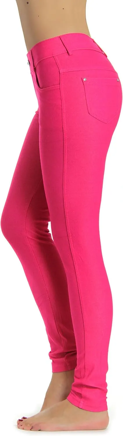 Prolific Health Women's Jean Look Jeggings Tights Slimming Many Colors Spandex Leggings Pants Capri S-XXXL