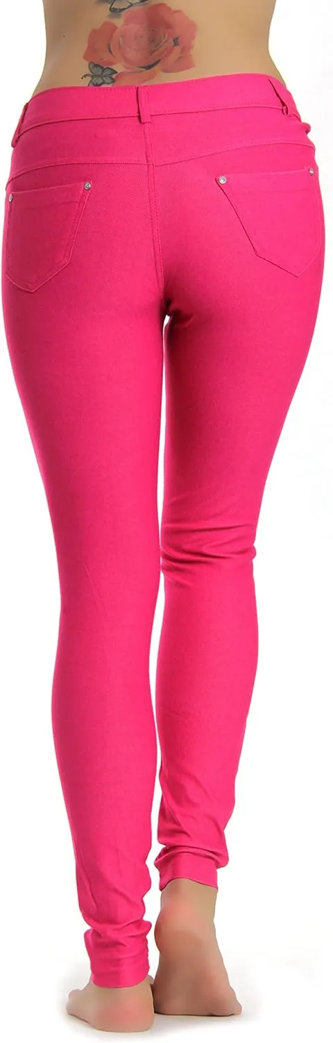 Prolific Health Women's Jean Look Jeggings Tights Slimming Many Colors Spandex Leggings Pants Capri S-XXXL