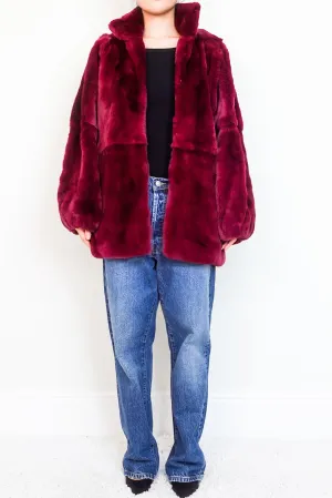 Red fur Coat RRP £400