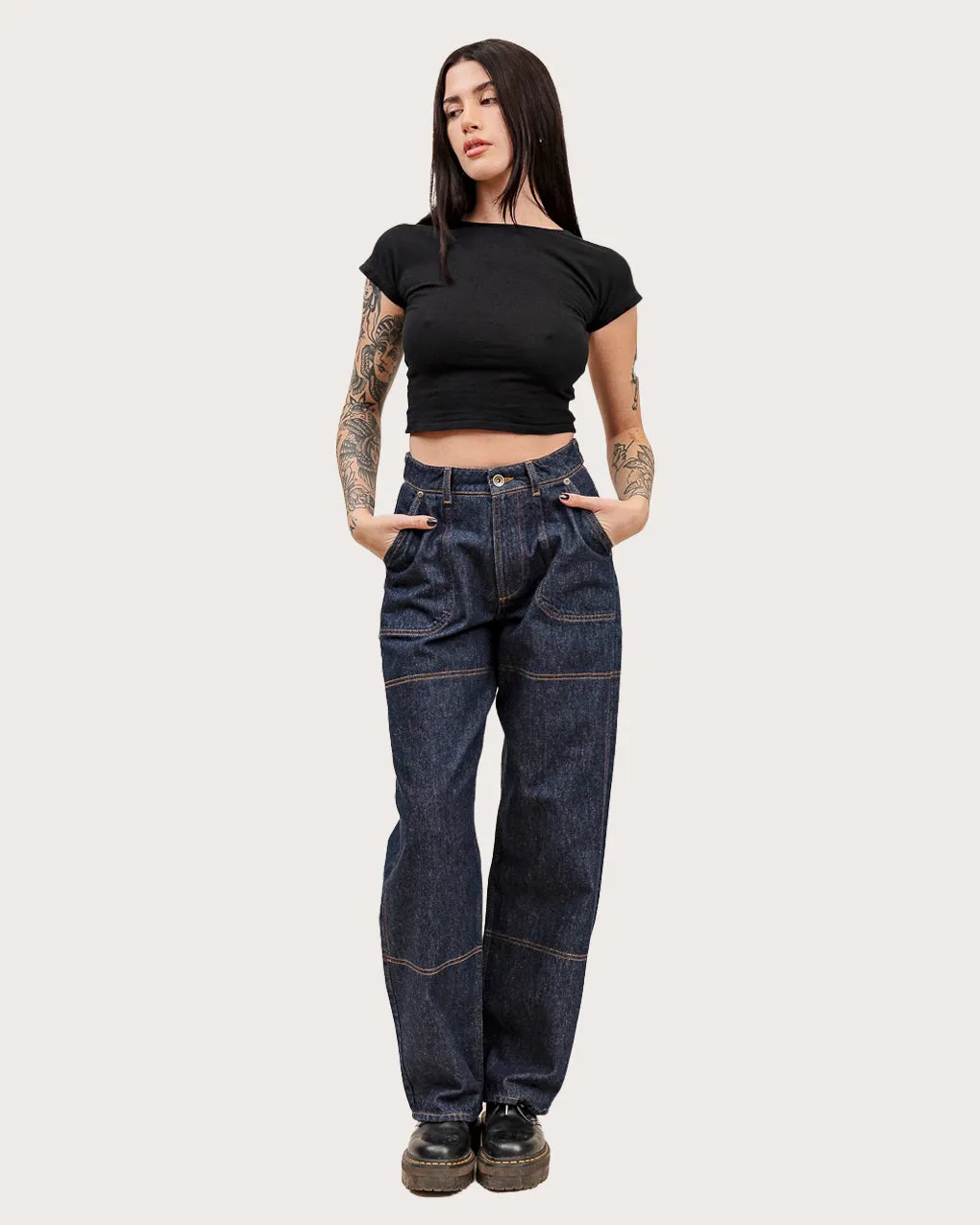 Rosa High Waisted Jean - Indigo Denim