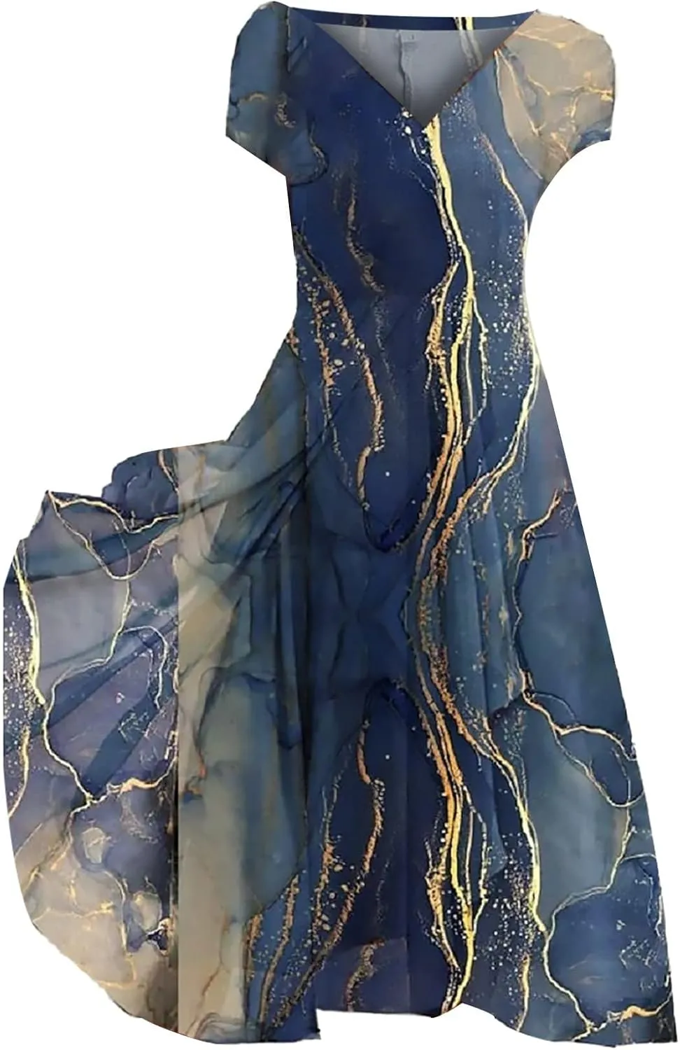 Rvidbe Casual Dresses for Women Summer Women Short Sleeve Dress Chiffon Bridesmaid Dresses Flowy Wedding Guest Dresses