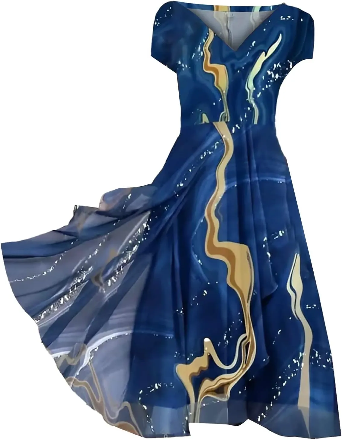 Rvidbe Casual Dresses for Women Summer Women Short Sleeve Dress Chiffon Bridesmaid Dresses Flowy Wedding Guest Dresses