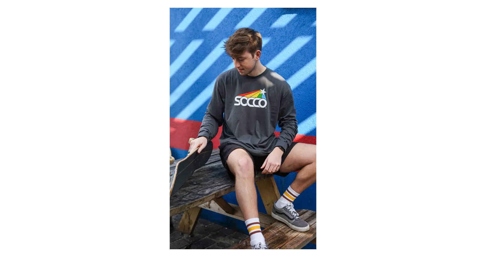SOCCO Star Long Sleeve Tee - Charcoal