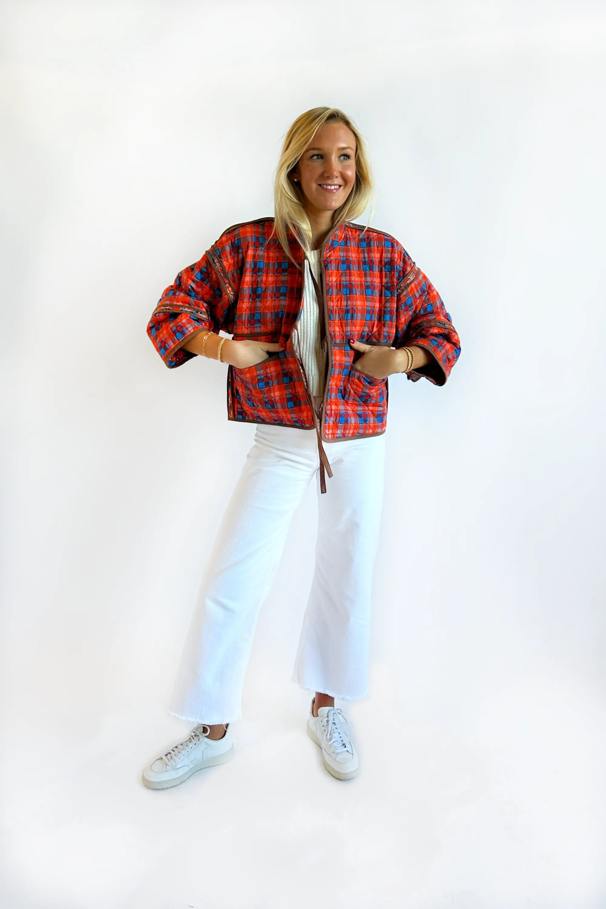 The Eloise Reversible Quilted Jacket - Midnight in Paris