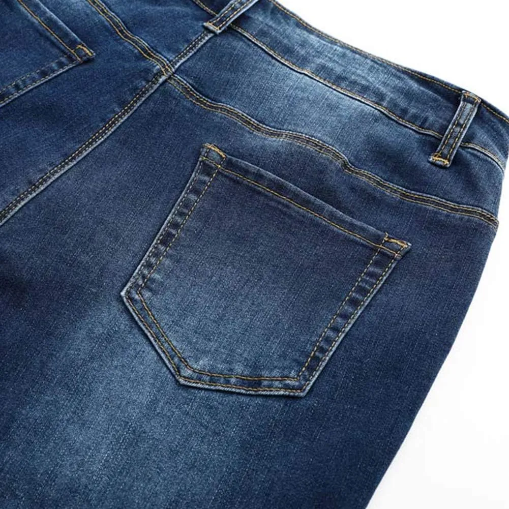 THUNDER STAR Womens Stretch Skinny Jeans Mid Rise Slim Denim Jeggings