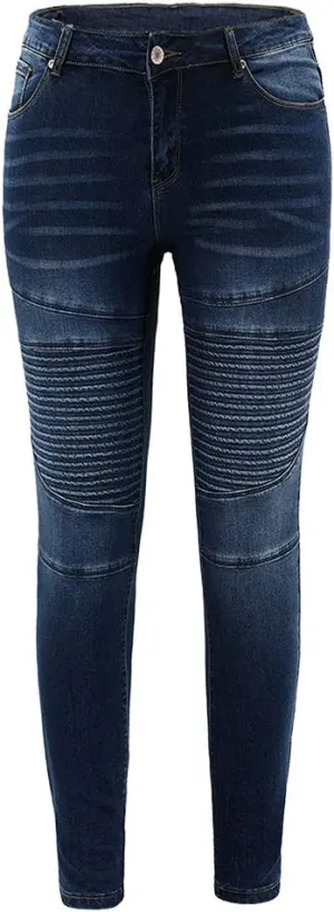 THUNDER STAR Womens Stretch Skinny Jeans Mid Rise Slim Denim Jeggings