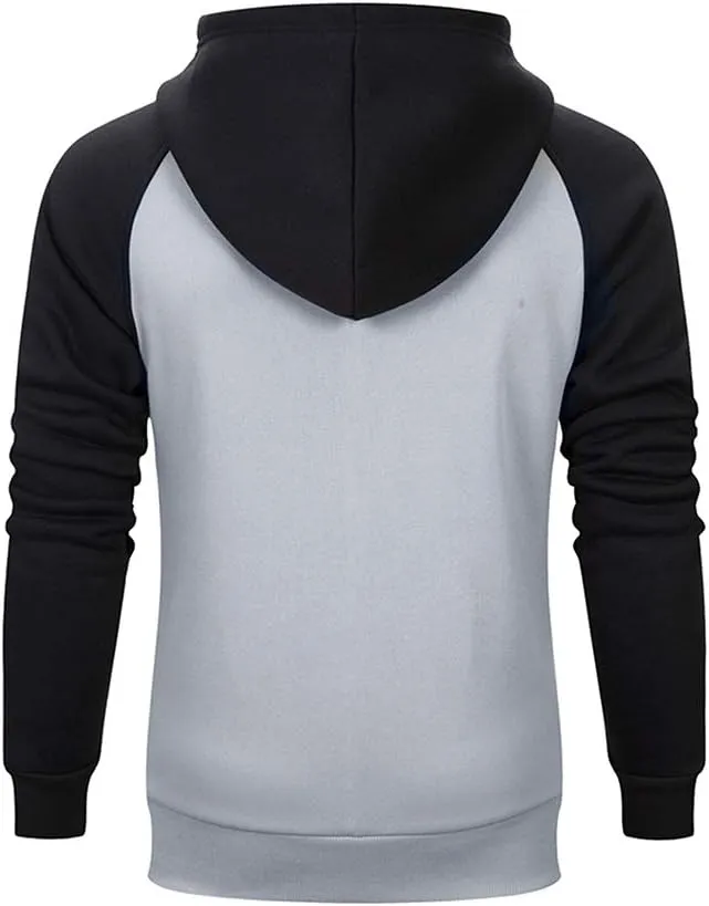 TOLOER Pullover Hoodie Men Blend Fleece Long Sleeve Sweatshirt with Kangaroo Pockets