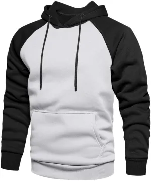 TOLOER Pullover Hoodie Men Blend Fleece Long Sleeve Sweatshirt with Kangaroo Pockets
