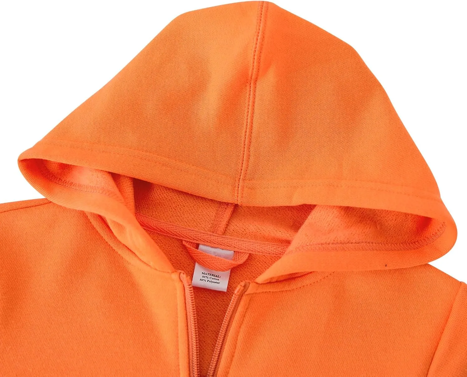 UMELOK Kids Full Zip-Up Hoodie Solid Sweatshirt for Boys and Girls