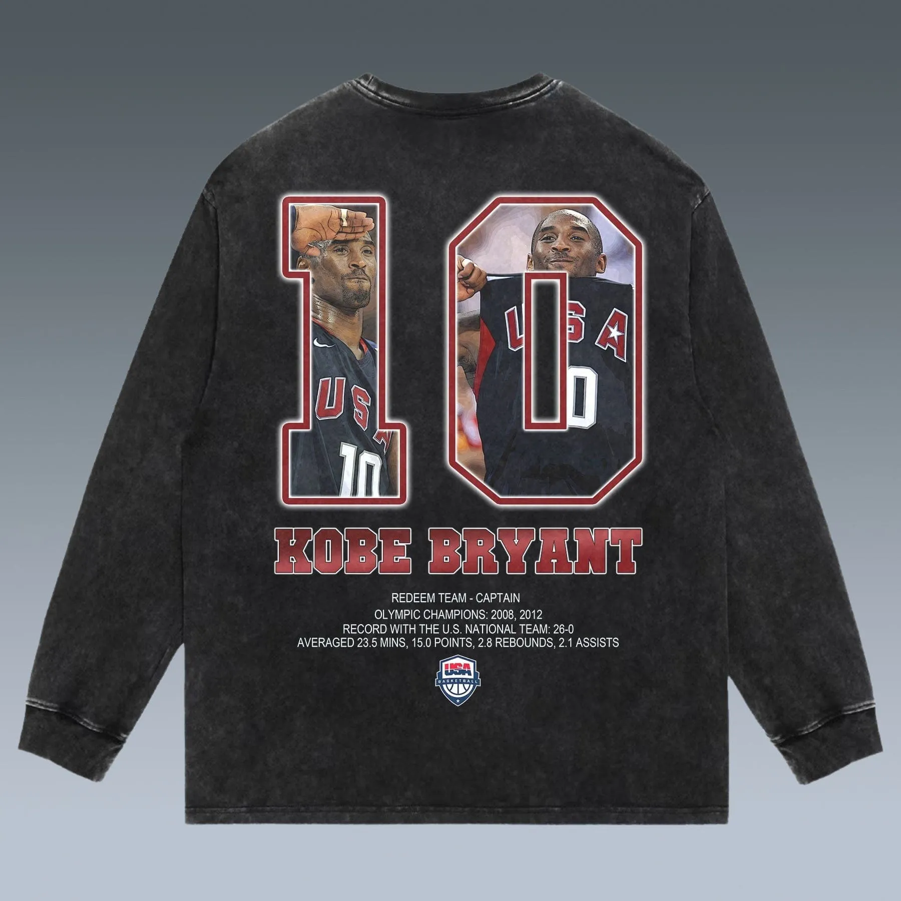 VINTAGE LONG SLEEVE TEE |  CAPTAIN AMERICA-KOBE