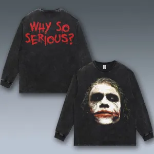 VINTAGE LONG SLEEVE TEE |  WHY SO SERIOUS?-JOKER