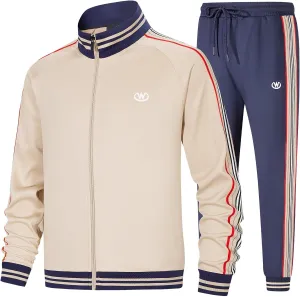 W JIANWANG Track Suits for Men Set Jogging Tracksuit Mens Sweatsuits Workout Running Sports Jogger Sweat Suits Outfits