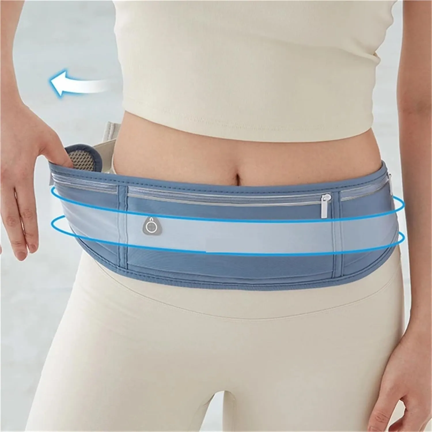 Waist Bag Sports Men Belt Bag Ultra-Thin Waterproof Mini Women Run Light Waist Pouch Anti-theft Waist Packs For Fitness and Running(Pink)