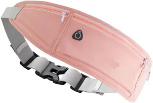 Waist Bag Sports Men Belt Bag Ultra-Thin Waterproof Mini Women Run Light Waist Pouch Anti-theft Waist Packs For Fitness and Running(Pink)