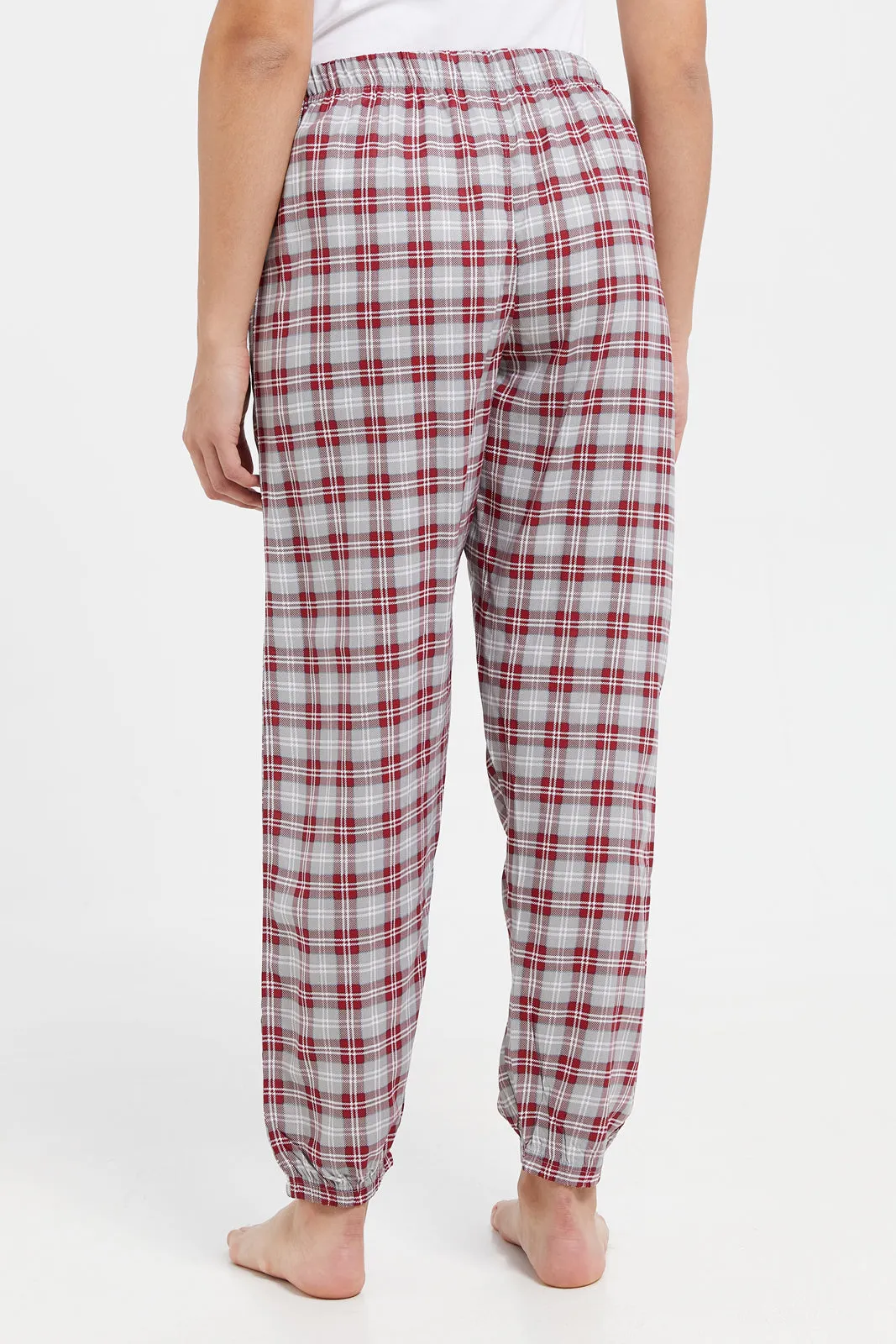 Women Red Checkered Pajama Bottom