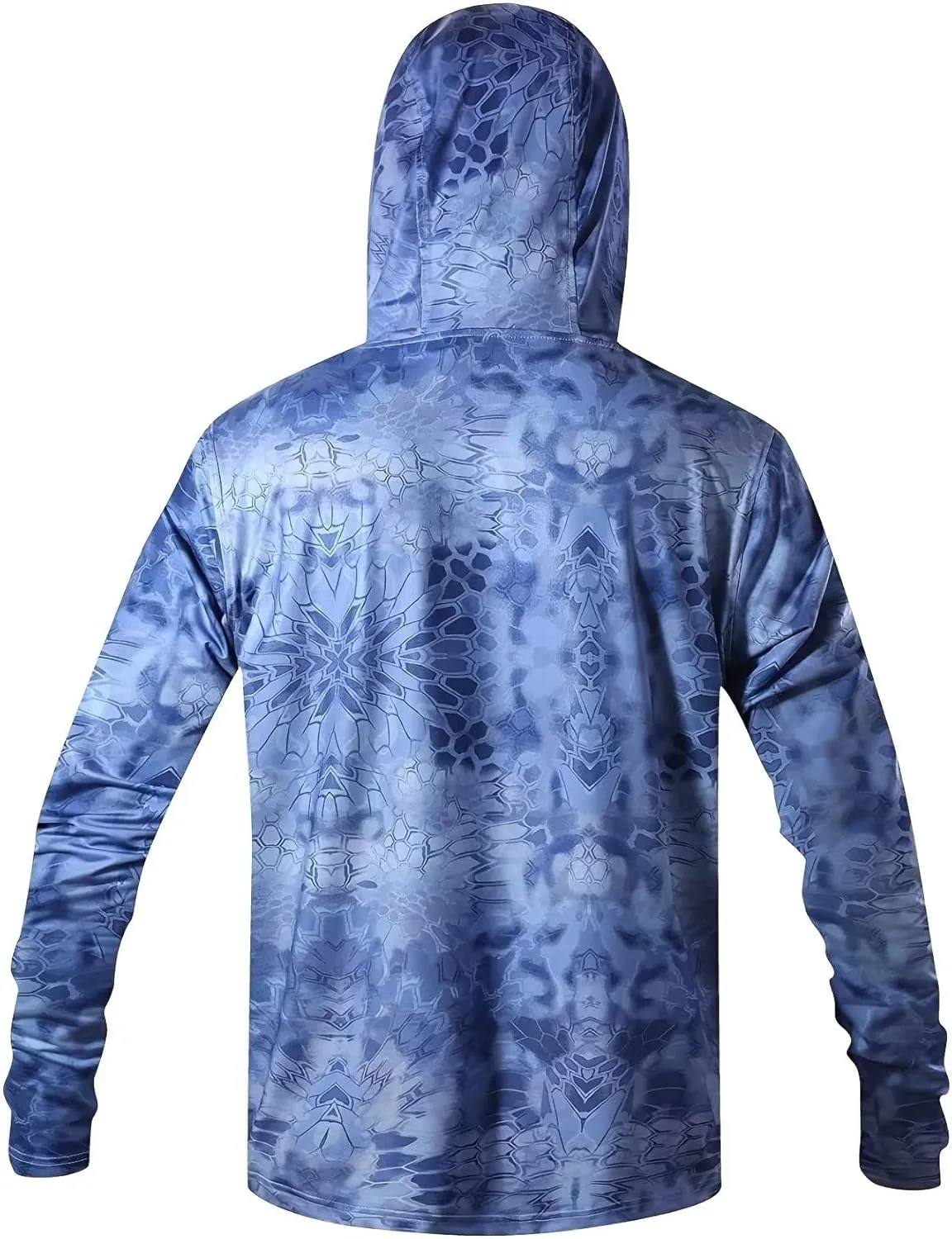 YIBIMOTTO Sports Athletic Hoodies for Men UPF 50  Sun Protection Shirt with Mask Long Sleeve Camo Fishing Shirt Sweatshirt