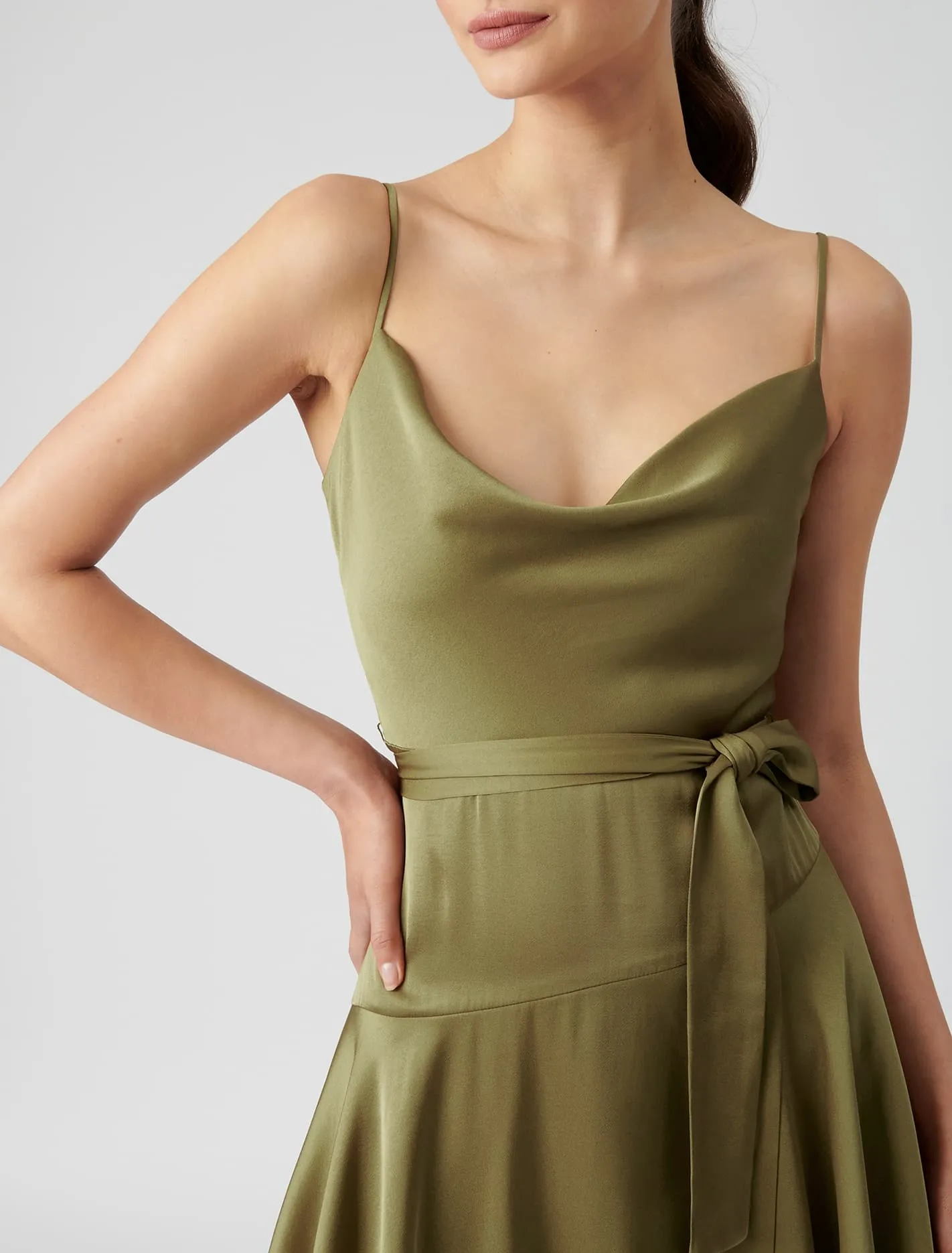 Zephr Cowl Neck Mini Dress