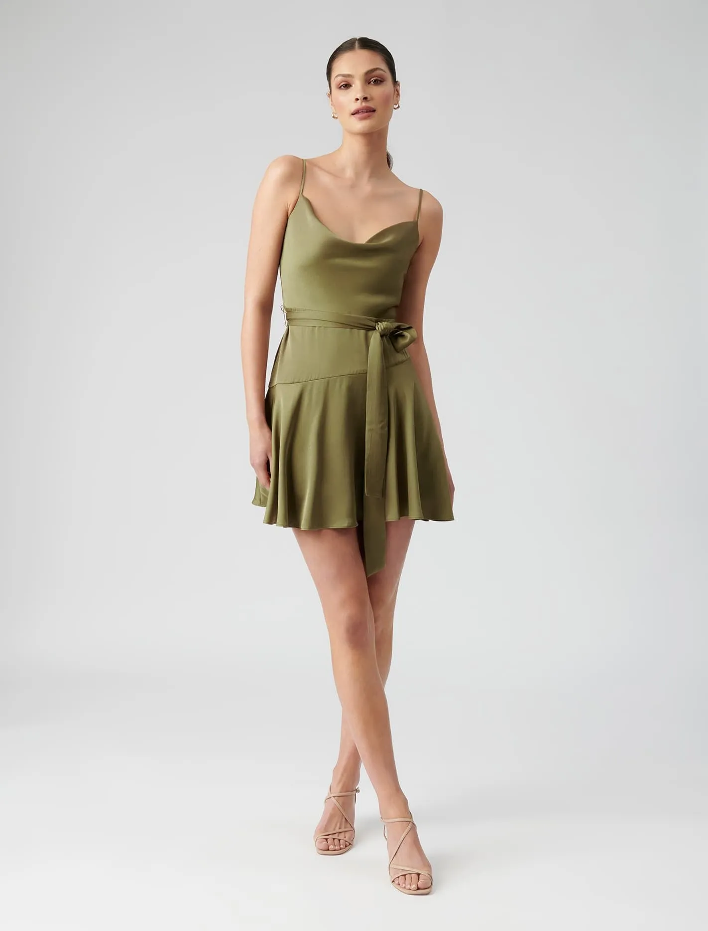 Zephr Cowl Neck Mini Dress