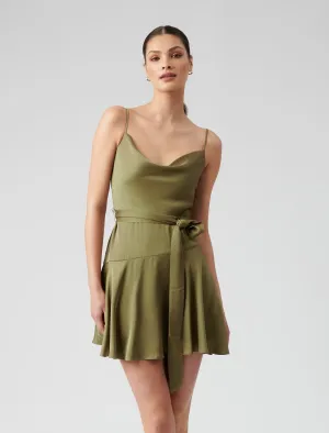 Zephr Cowl Neck Mini Dress