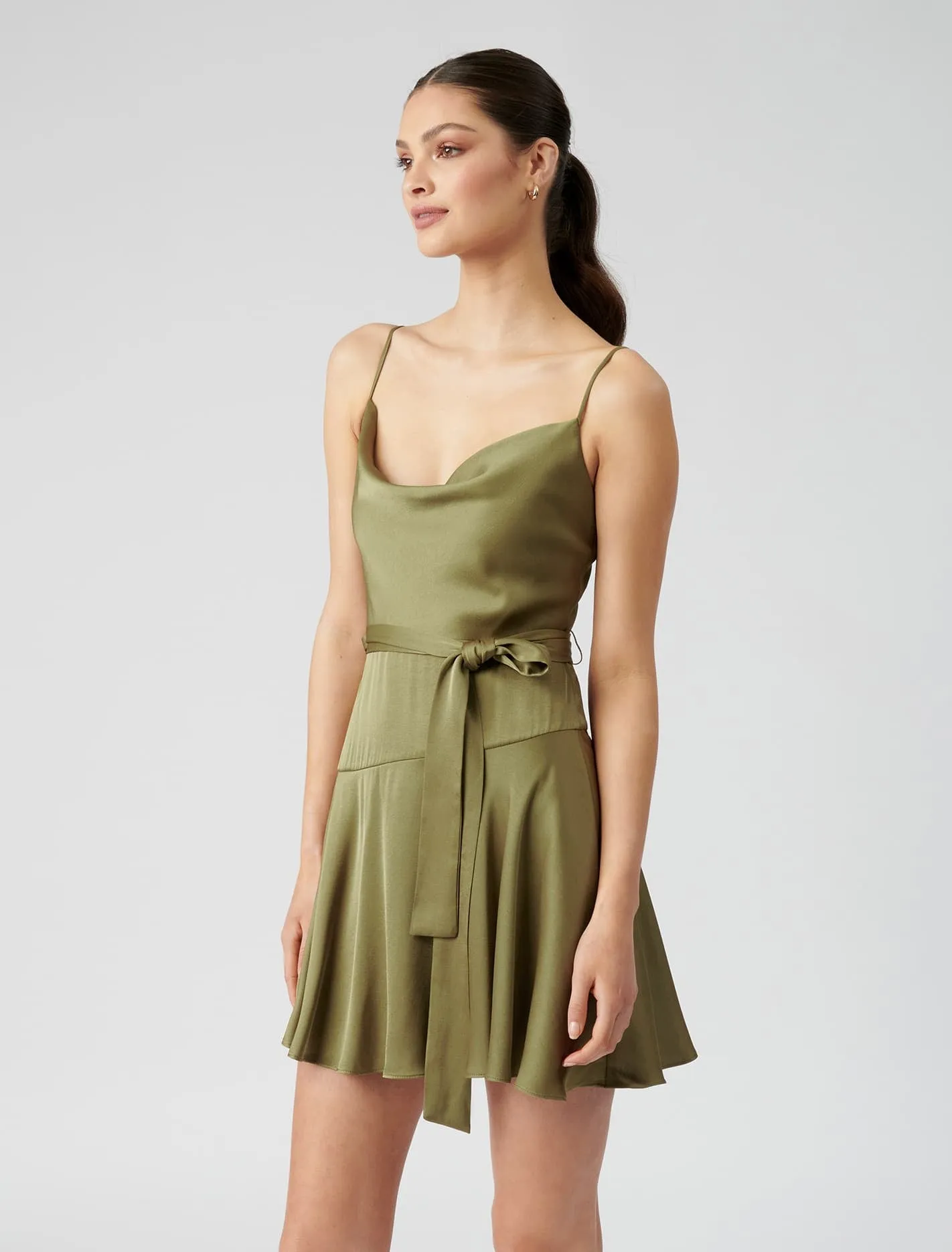 Zephr Cowl Neck Mini Dress